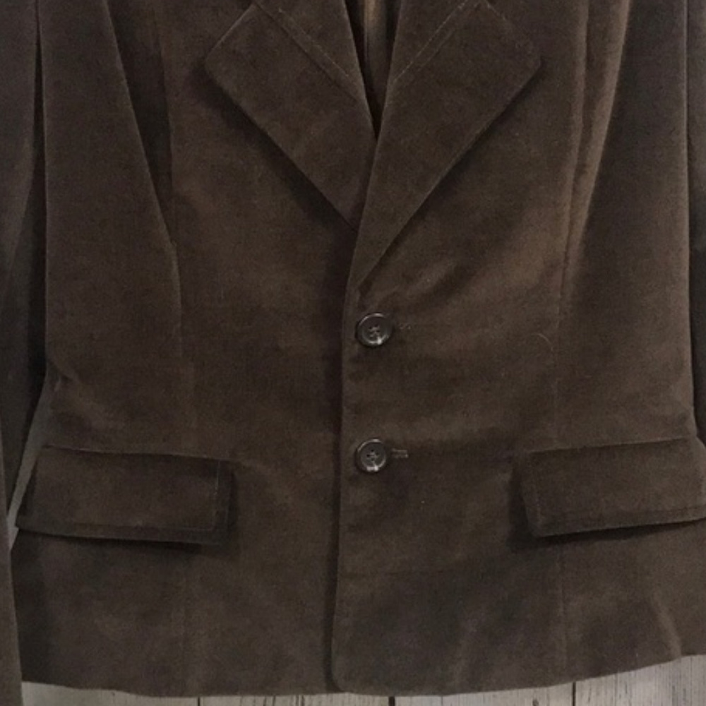 Ralph Lauren Brown Velvet Fitted Classic Blazer - Picture 4 of 8